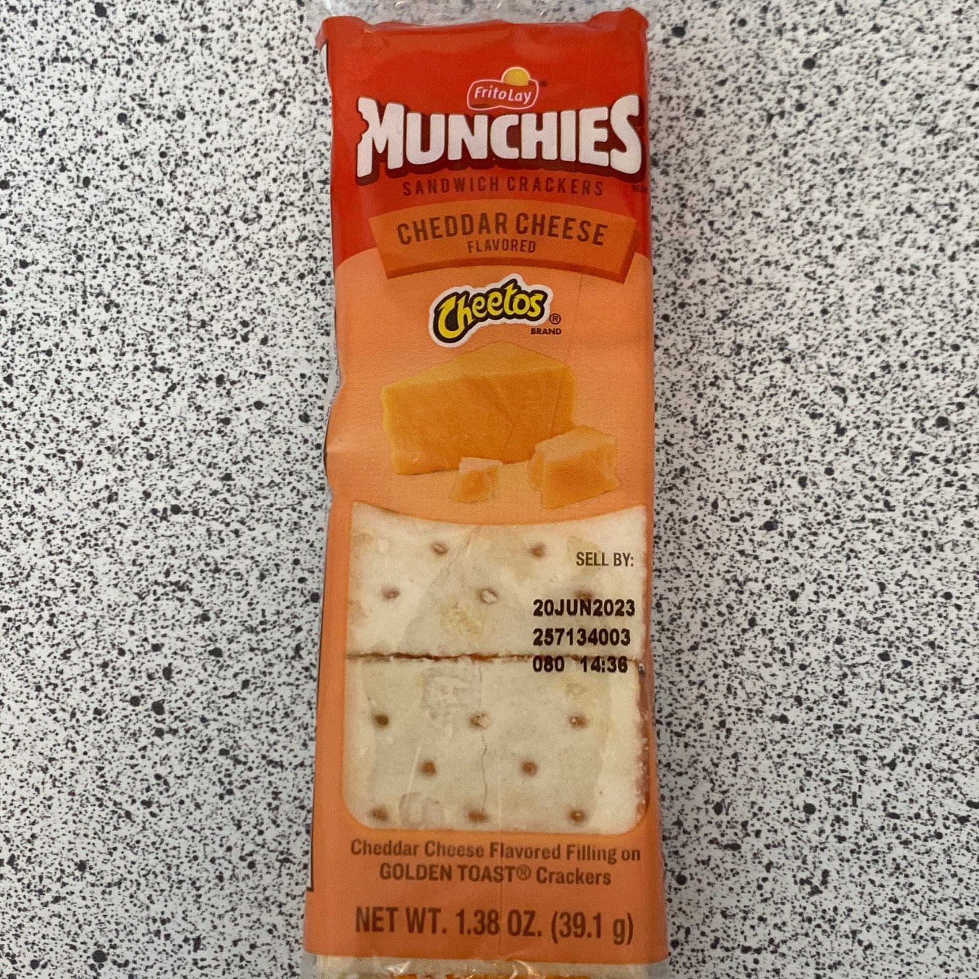 Cheetos sandwich crackers from the six liquidators